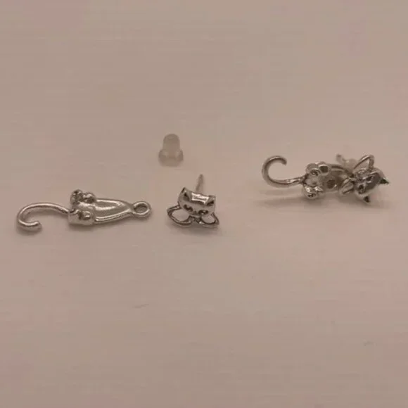 ⭐️❤️FREE Cat Kitten Drop Hipster Hippie Art Artsy Modern Classy Drop Earrings - Picture 9 of 10